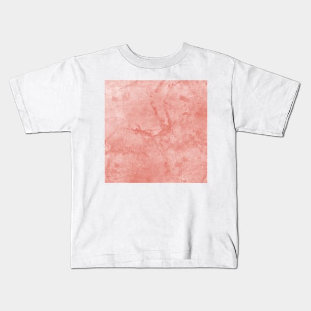 Peach Watercolor Kids T-Shirt by Rosemogo